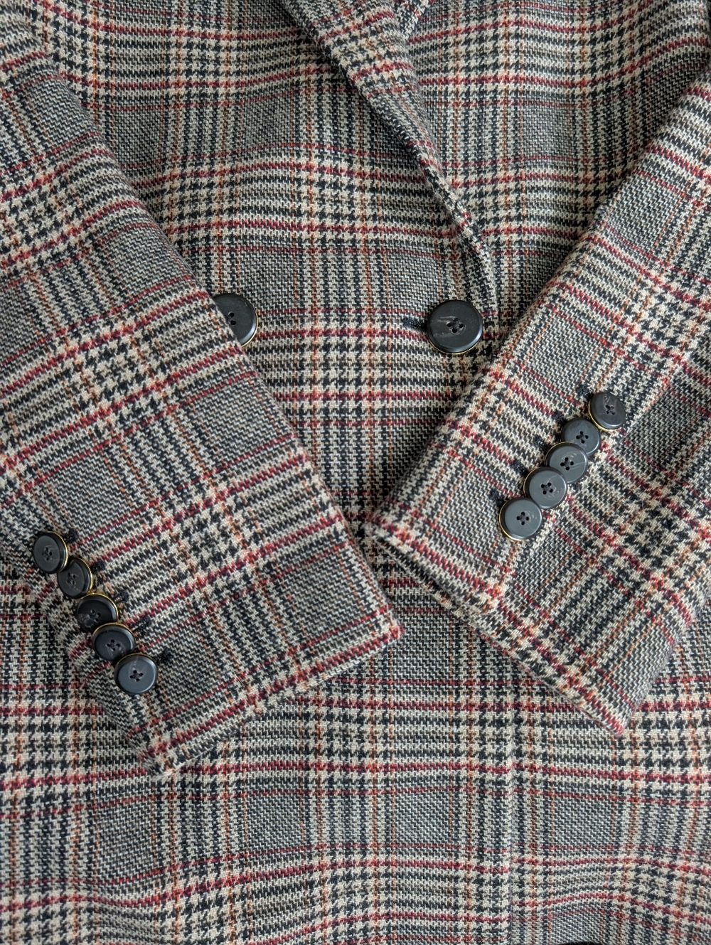 Veronica Beard Oria Houndstooth Plaid Wool Dickey Jacket Blazer Size 8 - Picture 9 of 14